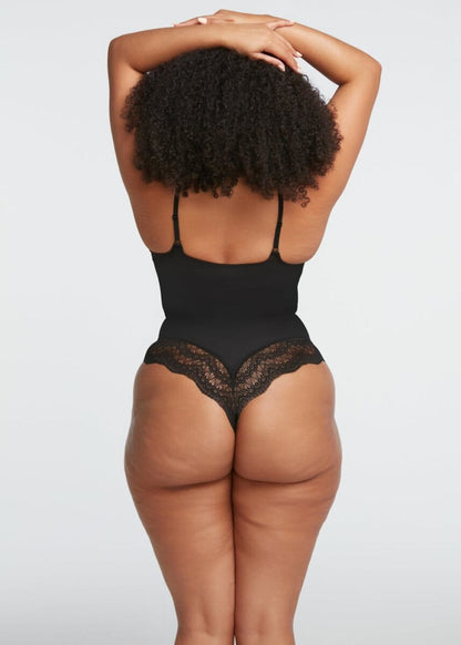 Bodysuit string Col V en dentelle