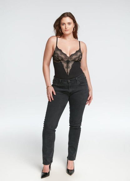 Bodysuit string Col V en dentelle