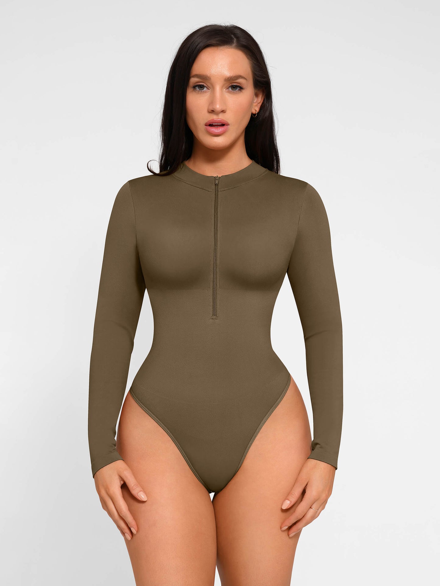 Bodysuit String Manches longue avec Zip