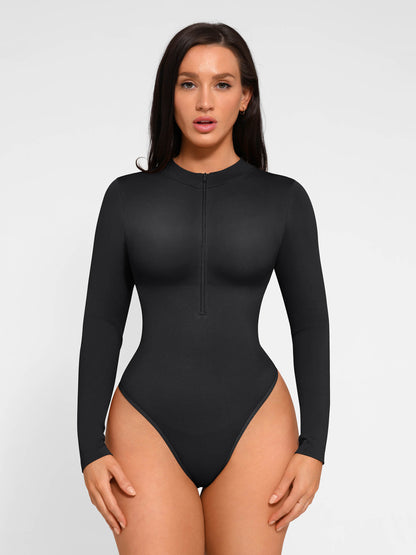 Bodysuit String Manches longue avec Zip