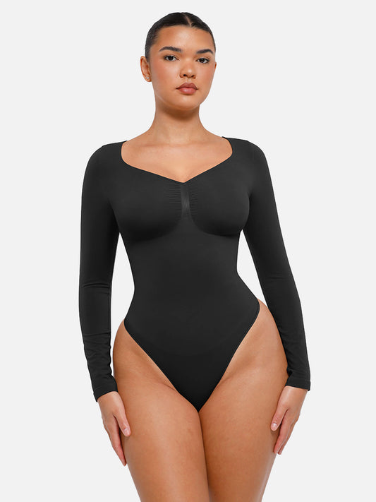 Body String Gainant Sculptant Manche Longue