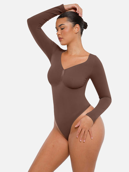 Body String Gainant Sculptant Manche Longue