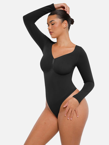Body String Gainant Sculptant Manche Longue