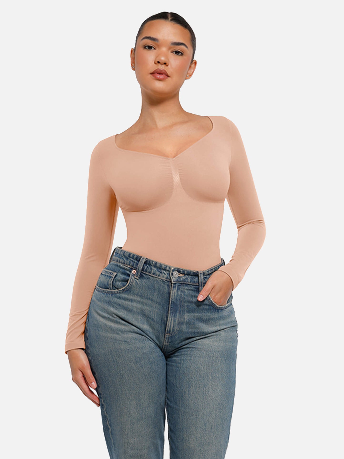 Body String Gainant Sculptant Manche Longue