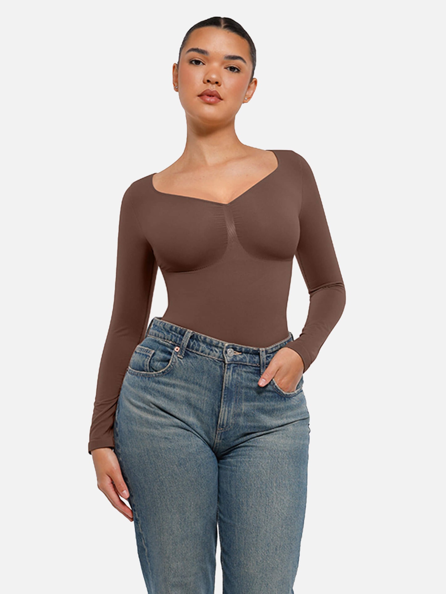 Body String Gainant Sculptant Manche Longue