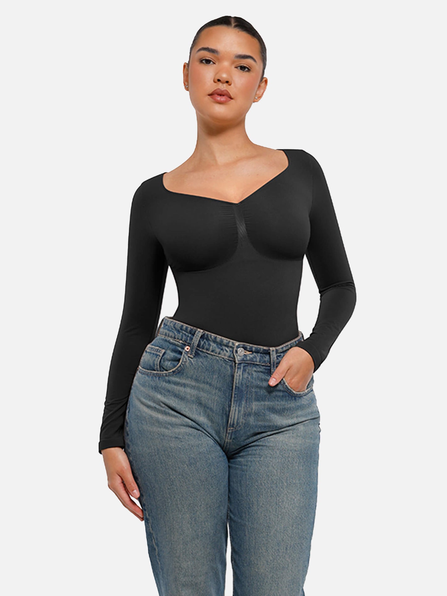 Body String Gainant Sculptant Manche Longue