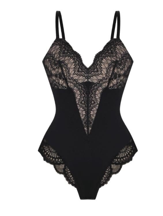Bodysuit string Col V en dentelle